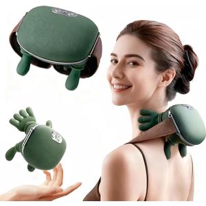 Shoulder and Neck Massager, Bionic Heated Massager, Neck Massager with Fingers, 4D Kneading Massage, Simulates a Real Palm Massage for Comfort, Relax Muscle Tension