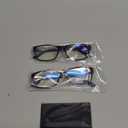 Gaoye +2.5 2-Pack of Reading Glasses - Blue-Light Filter, UV Protection - Readers with Rectangle Frames (Black)