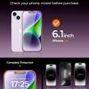 UNBREAKcable 2PCS Screen Protector for iPhone 14-1 Privacy Tempered Glass+1 Clear Glass Double Shatterproof [Easy Installation Frame] [9H Hardness] [Case Friendly] Anti-Scratch for iPhone 6.1 inch