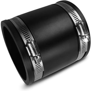 Flexible PVC Pipe Coupling with Rubber Hose Clamps for Flex Coupling 3 Inch Nominal Pipes Drain Repair, Dust Hose,Plumbing Connection,Cast Iron,Plastic Pipes Upgrade, PVC Condensate Pipe Coupler