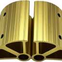1 Pair Go Kart Aluminum Accelerator Pedal Extenders, Ergonomic Kart Brake Pedal Accessories (Gold)