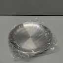 4-Pack Stainless Steel Cat Food Bowls, Shallow Whisker-Friendly Non-Slip Silicone Base Metal Dishes, Easy to Clean Indoor Feeding Flat Plates for Cat, Kitten, Small Dog (6.7")