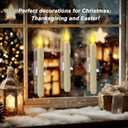 6 Pcs Sensor Dawn to Dusk Window Candles, Flickering Battery Candles for Windows, Ultra Bright Fake Candle Lights with Suction Cup, Led Candlesticks for Xmas Home Decor, Warm Yellow Light