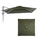 COWVIE 10'x10' Cantilever Umbrella Canopy Replacement for 8 Ribs Offset Umbrella, Outdoor Square Parasol Replacement for Yard, Canopy Only