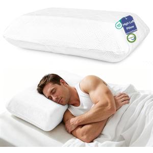7 Inch High Loft Memory Foam Pillow for Side Sleepers, Extra Firm High Prodile Pillow for Broad Shoulders & Large Frames, Breathable Washable Cover