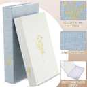 Cinnvoice Set of 2 Aesthetic Decorative Books Linen Boxes Enhance Your Coffee Table Bookshelf Mantle Decor Beautiful Fake Faux Books for Vintage Home Decoration Photo Storage(Baby Blue Beige)