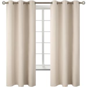 BGment Champagne Curtains 63 Inch Long - Wedding & Party Backdrop Drapes Elegant Room Darkening Thermal Insulated Window Treatments for Birthday Home Decor, Set of 2 Panels, 42 x 63 Inch