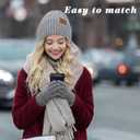 Loritta 3 Pieces Winter Hats for Women Scarf Touch Screen Gloves Set Thick Warm Fleece Lined Beanie Hat Gifts (Z-light Grey)