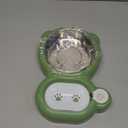 Dog Bowls, Cat Food and Water Bowl Set with Water Dispenser and Stainless Steel Bowl for Cats and Small Dogs - Green