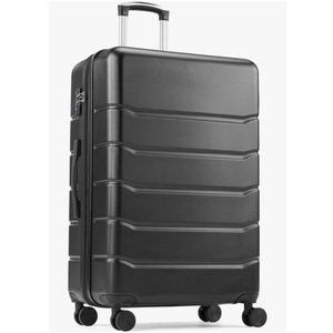Simple Deluxe 28 Inch Hardside Carry On Luggage, Suitcase with Double Spinner Wheels & TSA Lock, Hard Shell, Expandable Rolling Lightweight, Black
