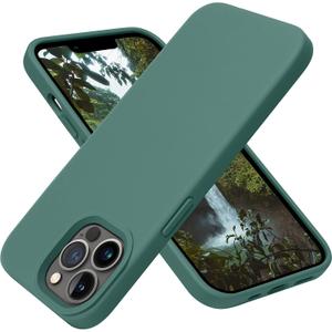 OTOFLY for iPhone 13 Pro Case [Compatible with MagSafe] Full-Body Silicone Shockproof Slim Thin Phone Case for iPhone 13 Pro 6.1 inch (Midnight Green)