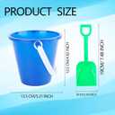 32 Packs Beach Sand Bucket and Shovel Set Include 16 Pcs Plastic Sand Pail and 16 Pcs Sand Shovels for Summer Beach Sandbox Fishing Pool Party