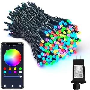 Smart WiFi LED Christmas Lights, APP-Controlled RGB Fairy String Lights, Ideal for Xmas Tree, Garden, Home, Party, Halloween Festival Deco (66ft-200LED)