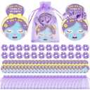 24 Set Purple Spa Party Hair Scrunchies Gift Bulk For Guest With Greeting Cards And Organza Bags Girls Sleepover Party Favors Elastic Hairband Bachelor Sleeping Slumber Party Supplies