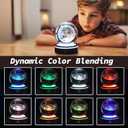 3D Moon Crystal Ball Night Light - Moon Lamp with 16 Colors, Christmas Gift for Adults & Kids | Moon Ball, Galaxy Decor, Bedroom Lamp for Birthdays & Holidays