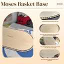 Large Moses Basket Wood Bottom 27.56 x 15.75 inches,Oval Natural Wood Base Shaper for DIY Crochet or Knitting Weaving Crafts Home Decoration (1PC)