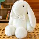 OUKEYI Plush Bunny13.7/35cm Cute Rabbit Plush Toy,Huggable Rabbit Stuffed Animal for Boys and Girls,Great Gifts on Baby Shower,Birthday,Easter,Christmas (White)