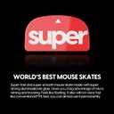 Superglide2 - New Controllable Speed Textured Surface Smoothest Mouse Feet/Skates Made with Ultra Strong Glass Smooth and Durable Sole for Logitech G Pro X Superlight2 (Type-C, Red)