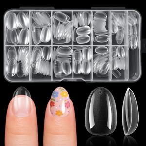 Ranrose 390pcs Extra Short Almond Nail Tips for Girls12-16 Years Old, 13 Sizes Pre-Shaped Soft Gel Press on Nails for Kids Natural Fit for DIY Nail Tips Art for School, Parties, Holidays,Dress Up