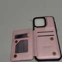 Vinich for iPhone 16 Pro Max 6.9" Wallet Case with Card Holder, RFID Blocking Credit Slots Kickstand Shockproof Phone Cover for Women Men, Rose Gold