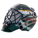 Franklin Sports NHL Team Logo Mini Hockey Goalie Mask with Case - Collectible Goalie Mask with Official NHL Logos and Colors