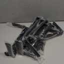 12 Pack - 11.25" L x 6" H x 1.5" W J Lip Shelf Brackets Rustic Farmhouse Iron Wall Floating Shelf Bracket Metal Shelf Bracket Industrial Shelf Supports with Screws Black