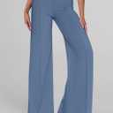 PRETTYGARDEN Women's Wide Leg Palazzo Pants 2026 Dressy Casual Lounge Workout Sweatpants High Waisted Trousers (L)
