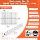 QuliMetal 7525 Grill Grates 7537 Flavorizer Bars for Weber Genesis Silver B/C,Genesis Gold Platinum B/C,Weber Spirit 300 with Side Knobs,Spirit 700,Grill Parts for Weber Spirit 900