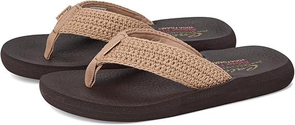 Skechers Women's Asana-Valley Chic Flip-Flop
 7