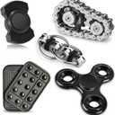 5 Pcs Fidget Toys Adults & Teen Metal Fidgets Spinner Magnetic Slider Cool Gadgets Office Desk Toy Stress Relief Sensory Items for Autism ADHD Anxiety Stocking Stuffers for Teen Boys Adult Men Gift