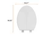 Toilet Seat with Toddler Seat Elongated, PP Material Family Toilet Seat Cover, Soft Close Adult & Toddler Seats, Easy to Clean, Safe Potty Training Solution for Kids, Bathroom Upgrade for Home