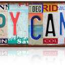 Vintage Happy Camper Metal Tin Signs Street Signs Man Cave Wall Decor 16 x 4 Inches (Happy Camper)