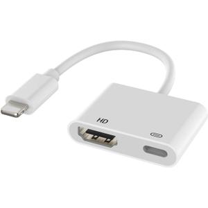AIRSKY [Mfi Certified Lightning to HDMI Adapter, Plug&Play, no Power Needed; Lightning to Digital AV Adapter 1080P Sync Screen; Compatible with iPhone/iPad to TV