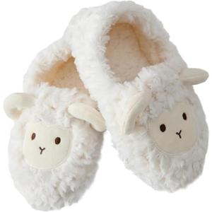 Laahoem Animal Slippers Soft Sole Indoor Shoes Winter Warm Thick Plush Fuzzy House Socks Furry Home Slippers For Girls Women Boys Men Size 36/38