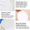 Berglander White Plastic Plates Set of 12 Pieces 10", Reusable and Unbreakable Flat Dinner Plates, Salad Plates, Pasta Bowls, Dishes Set Easy to Carry for Home, Garden, Picnic, Camping, Outdoor