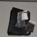 3 PCS Wall Mount PU Leather Mail Holder Black Faux Leather Letter Holder 2 Ring Wall Mail Organizer Stylish Wall Hanging Mail Storage for Flowers Envelope Key Notebooks Home Office Decor