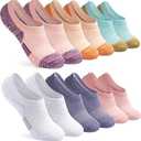 Toes Home No Show Socks Womens Cushioned Low Cut Athletic Hidden Liner for Sneakers Ankle Invisible Running Socks 18 Pairs M
