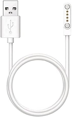 GT88 Smart Watch Charging Cable 4 Pin Magnetic Suction USB Charging Cord Compatible for Smart Watch Models: GT88, GT68, KW08, KW18, KW88, KW98, KW99, KW28, FS08, GV68 & KW06 Charger Cable