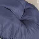 downluxe Outdoor Bench Cushion for Patio Furniture, Water Resistant Tufted Overstuffed Porch Swing Cushions, Thick Outdoor Loveseat Cushions, 44" X 19" X 5", Navy, Set of 1