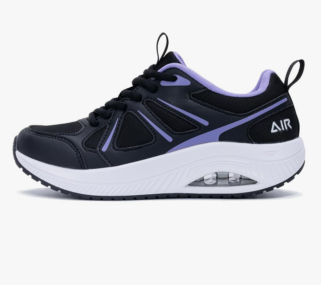 AOV Women Arch Support Walking Shoes Orthotic Sneakers for Plantar Fasciitis Foot and Heel Pain Relief Tennis Shoes, Size 8.5