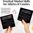 Athlete Mindset & Motivation Cards – 52 Winning Habits for Confidence & Mental Toughness – For Athletes, Coaches & Parents – Includes Wooden Display Stand, Gift for Athletes & Coaches