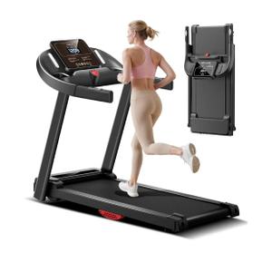 CURSOR FITNESS 16% Incline Treadmills for Home Small with 3 LED Displays
400LBS Capacity Foldable Walking Pad Treadmill with Low Noise 3.0HP Motor, Portable Treadmill 0.6-7.0MPH