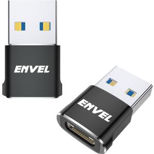 ENVEL USB C to USB Adapter, 2 Pack 10 Gbps USB 3.2 to USBC Adapter, OTG Converter for Desktop Laptop Charger Compatible with Apple iWatch iPhone 11 12 13 14 15,Galaxy S23 S22 iPad Air 4 5 Mini 6