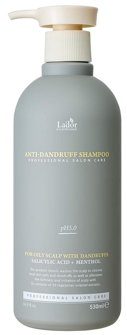 LA'DOR Anti-Dandruff Shampoo (16.9 fl.oz.) - For Oily Scalp with Dandruff, Gently Cleanses Away Dead Skin Cells, Alleviates Itching and Irritation LADOR