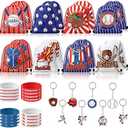 Talltalk 48 Pcs Baseball Party Favors Sets Sports Team Gifts with 16 Drawstring Backpack Gift Goodie Bag Snacks Candy Treat Bags 16 Wristband 16 Keychain for Baseball Birthday Party Supplies Decor