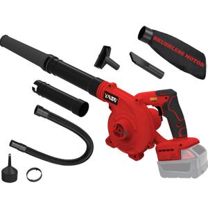 Cordless Leaf Blower for Milwaukee M18 Battery,Electric Jobsite Air Blower with Brushless Motor,6 Variable Speed Up to 180MPH,2-in-1 Handle Electric Blower and Vacuum Cleaner(Battery Not Included)