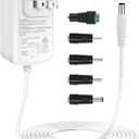 TKDY 24V 1A Power Adapter White, 110-240V AC to 24Vdc 24W Class 2 Power Supply, DC24V Switching Charger Cord for 24 Volt 1.0A 1000mA 0.75A 750mA 0.5A 500mA Devices.