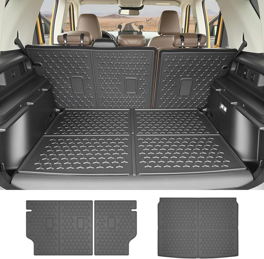 Cargo Mat and Backrest Liner Compatible with Bronco Sport 2021 2022 2023 2024 2025 Trunk Liners Seatback Mat Replacement for 2021-2025 Ford Bronco Sport (Cargo mat+seatback mat)