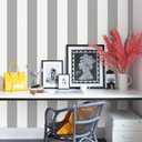 Erfoni Grey and White Wallpaper Stripe Peel and Stick Wallpaper Modern Gray Self Adhesive Contact Paper 17.7"x118" DIY Striped Removable Wall Paper for Bedroom Livingroom Countertop Decor
