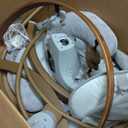 Baby Swings for Infants, Monamii Baby Swing, Bluetooth Infant Swing with Music Speaker, 5 Speeds and Remote Control, Indoor & Outdoor Use (Light Grey)